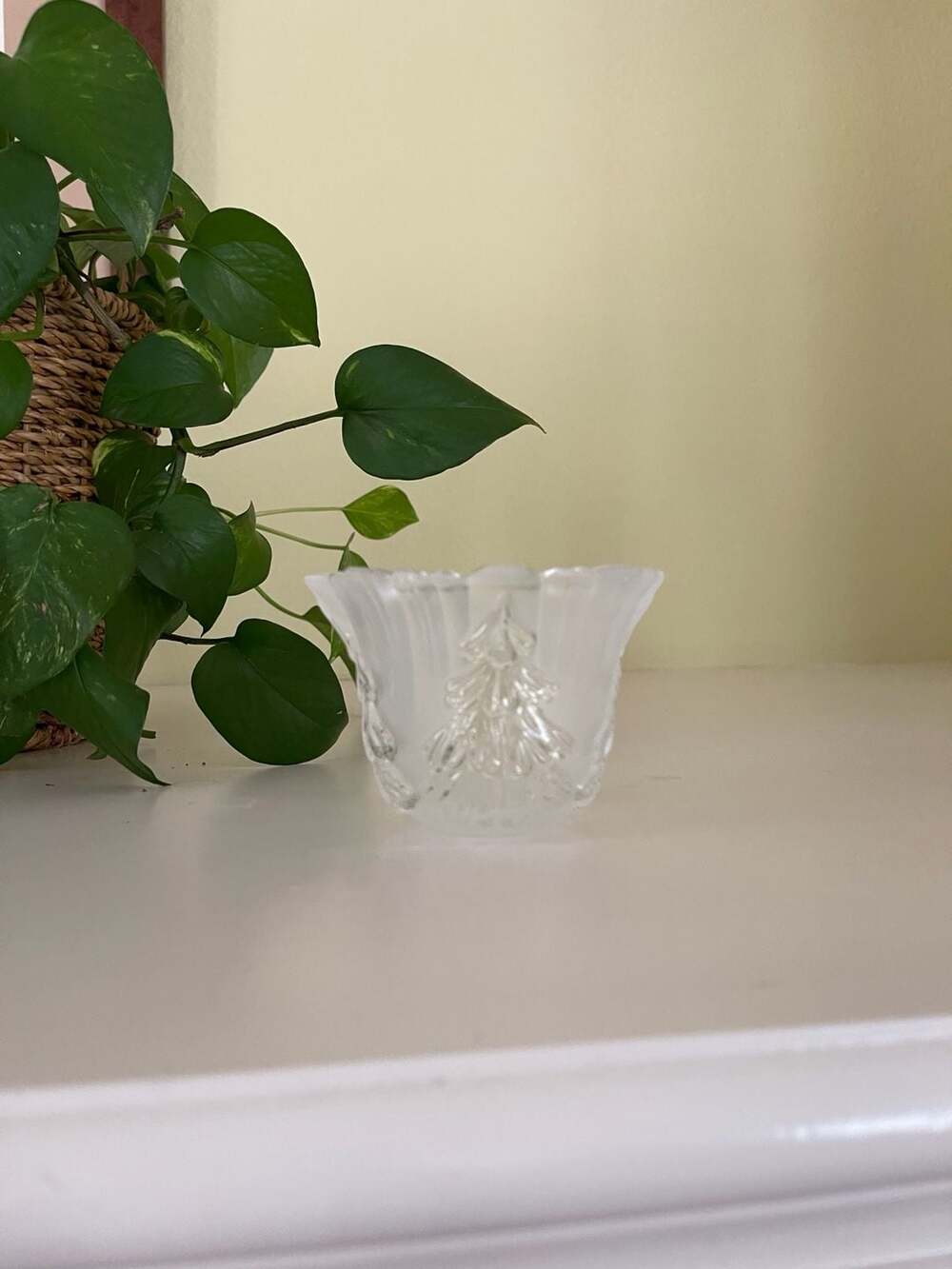 Vintage Mikasa Winter Dreams Crystal Votive Candle Holder